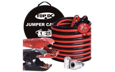 TOPDC 1 Gauge 25 Feet Jumper Cables