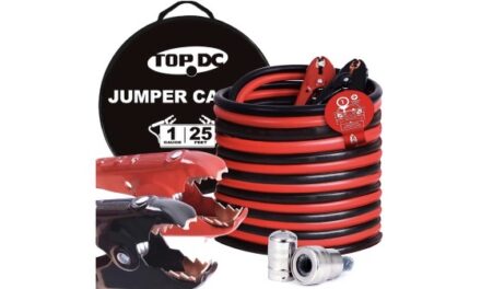 TOPDC 1 Gauge 25 Feet Jumper Cables