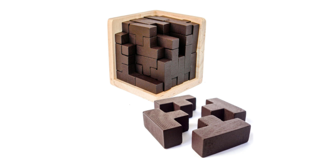 Original 3D Wooden Brain Teaser Puzzle: Engaging 3D Puzzle Box