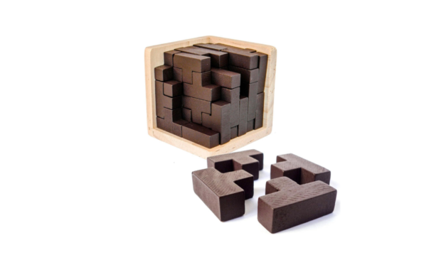 Original 3D Wooden Brain Teaser Puzzle: Engaging 3D Puzzle Box