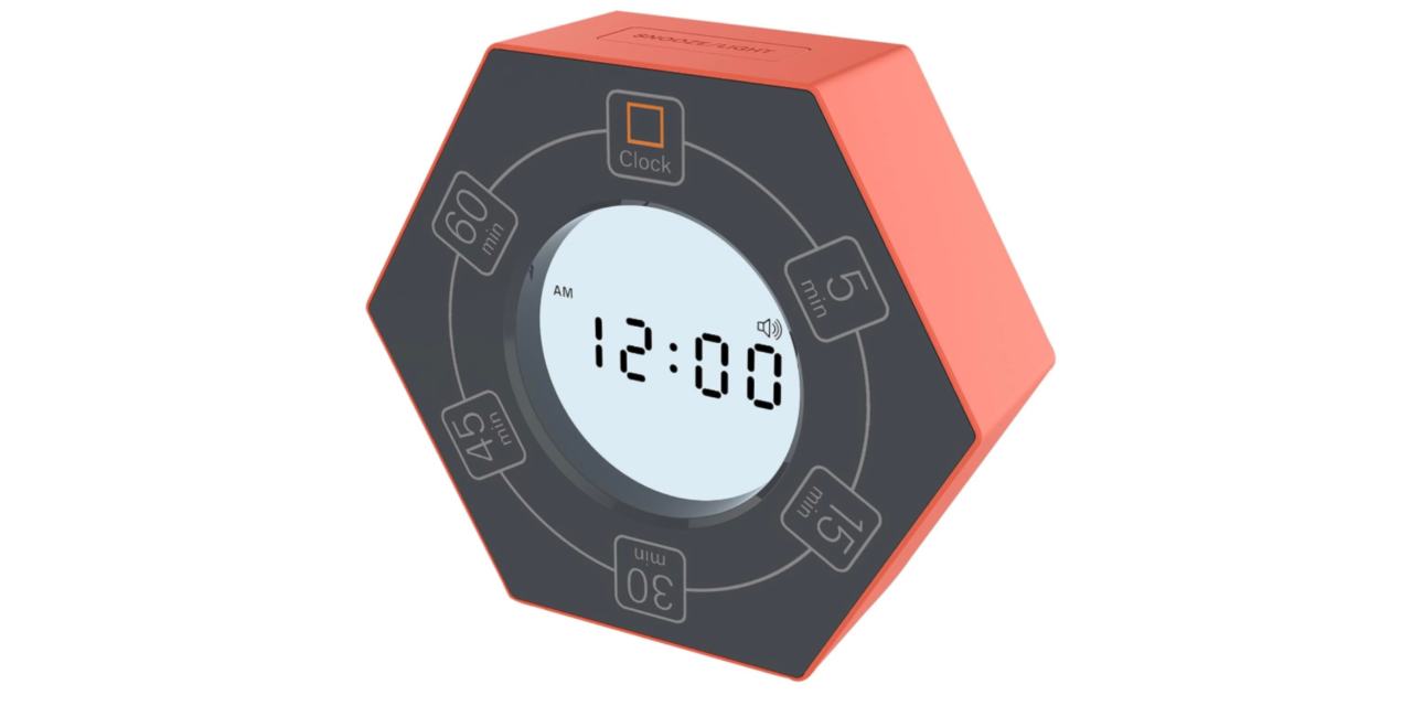 Hexagon Rotating Productivity Timer with Clock