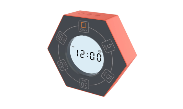 Hexagon Rotating Productivity Timer with Clock