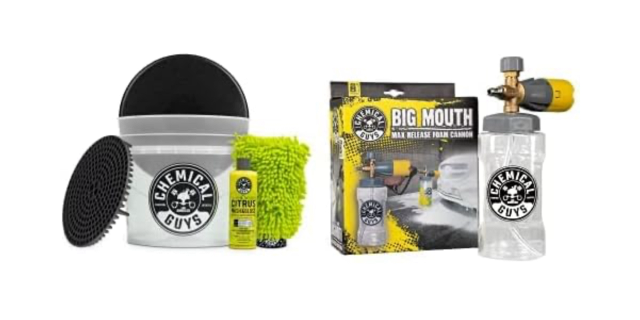 Chemical Guys Ultimate Scratch-Free Detailing Bucket Car Wash Kit with Big Mouth Foam Cannon